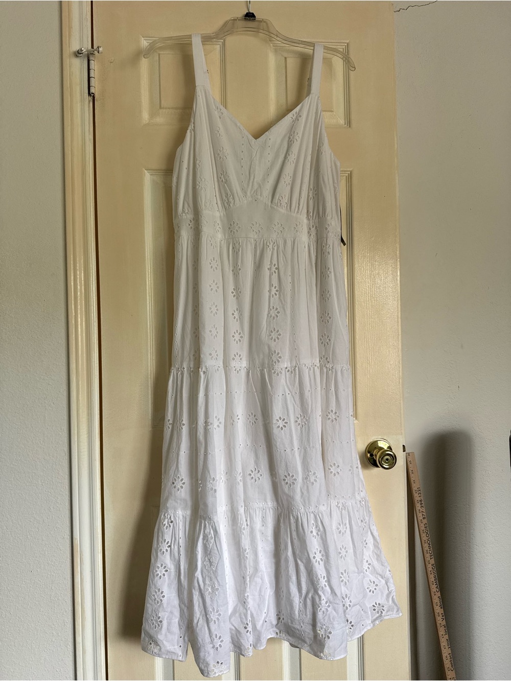 Women’s White Eyelet Maxi Dress